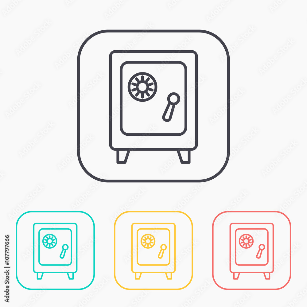 Safe color icon set Safe color icon set