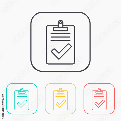 Quality control related vector color icon set. Pass