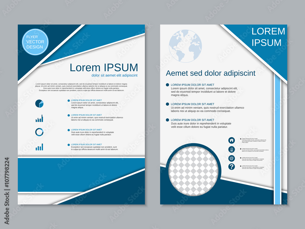 Obraz premium Modern booklet design vector template