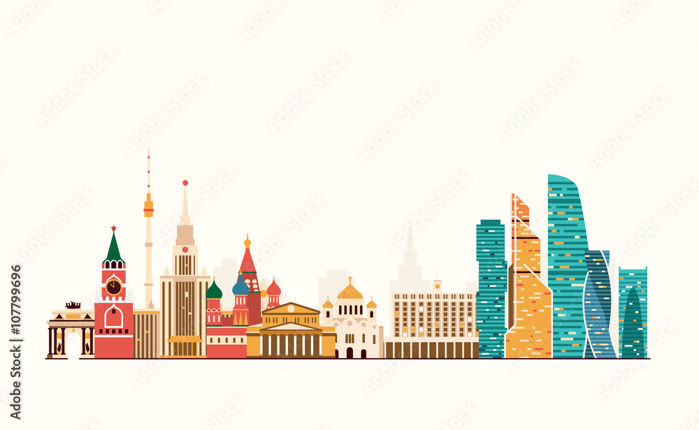 Moscow abstract skyline