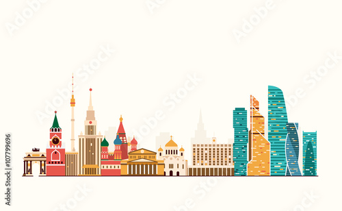 Moscow abstract skyline