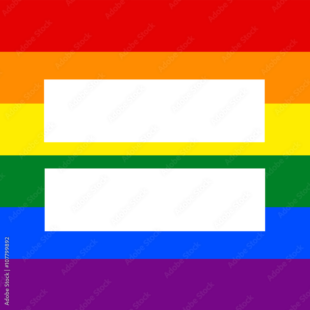 Horisontal Rainbow flag with equality sign Horisontal Rainbow flag with equality sign