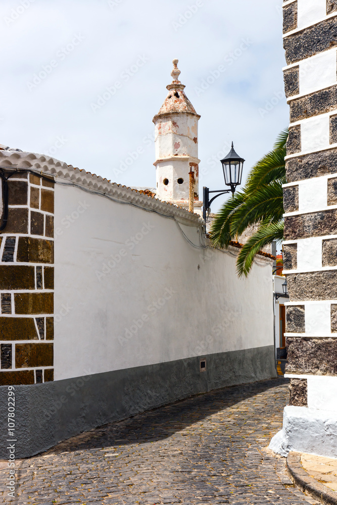 Street of Garachico Town on Tenerife Island, Canary, Spain
