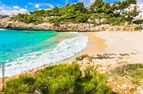 Bucht Sand Strand Ufer Insel Spanien Balearen