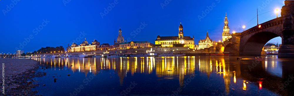 Panorama Dresden, Blaue Stunde