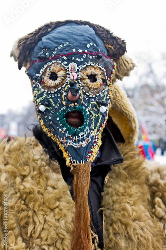 kukeri mask, Surva festival  photo