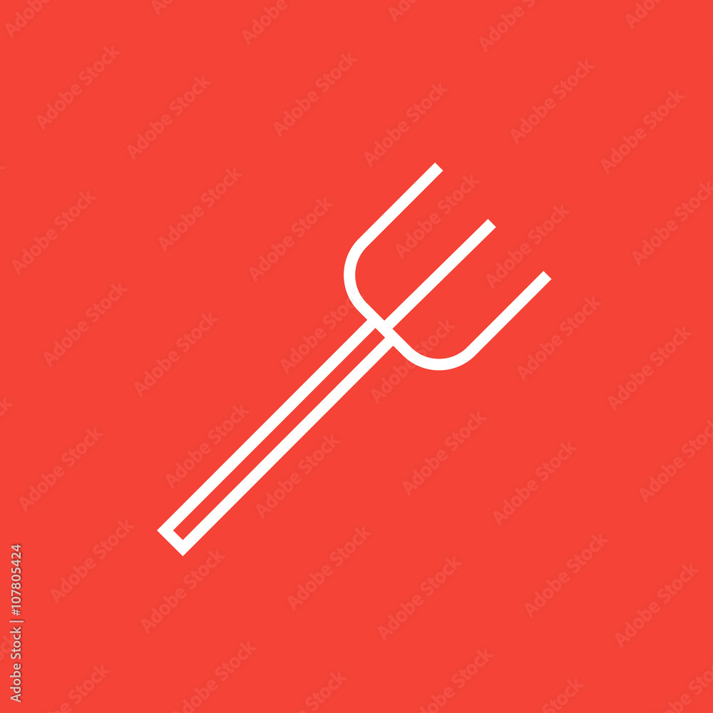 Pitchfork line icon. Pitchfork line icon.