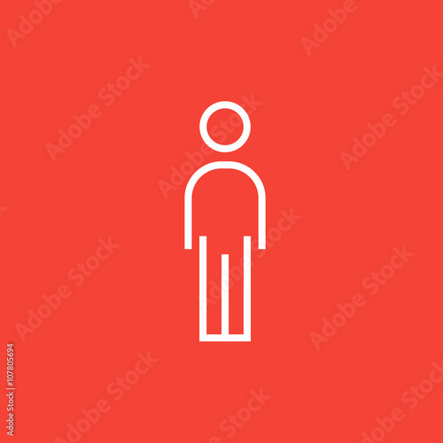 Businessman standing line icon.