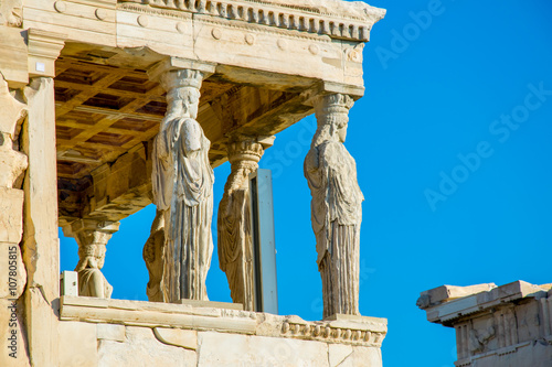 Caryatides, Acropolis of Athens, Greece photo