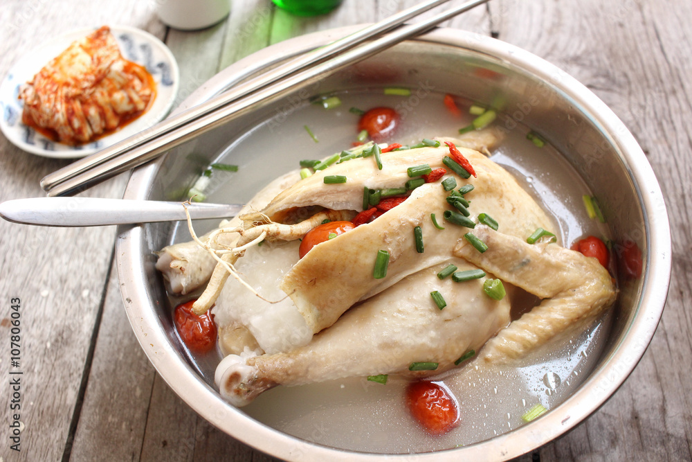 Ginseng chicken soup korean food Ginseng chicken soup korean food
