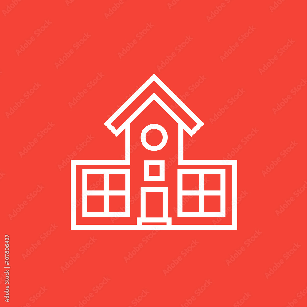 Building line icon. Building line icon.