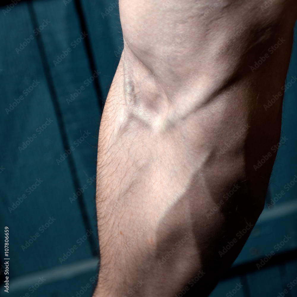 Fototapeta premium Vein on male hand
