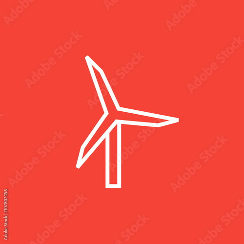 Windmill line icon.
