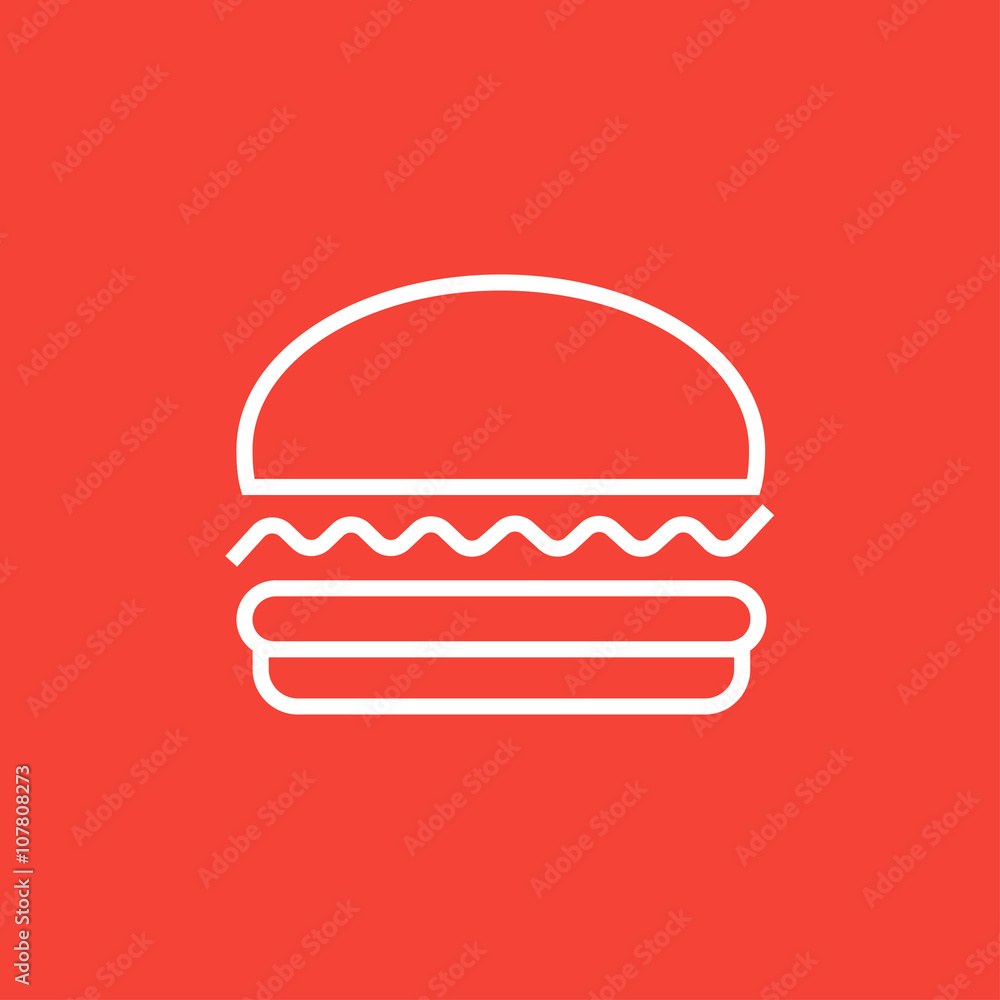 Hamburger line icon. Hamburger line icon.