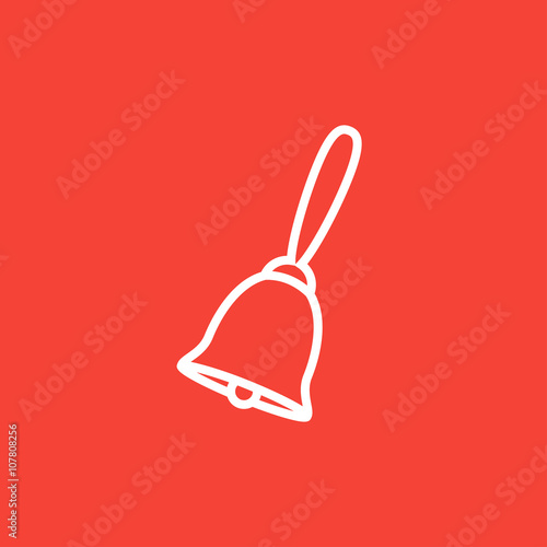 School bell line icon.
