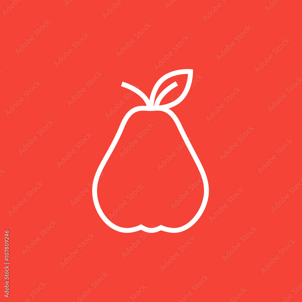 Pear line icon.