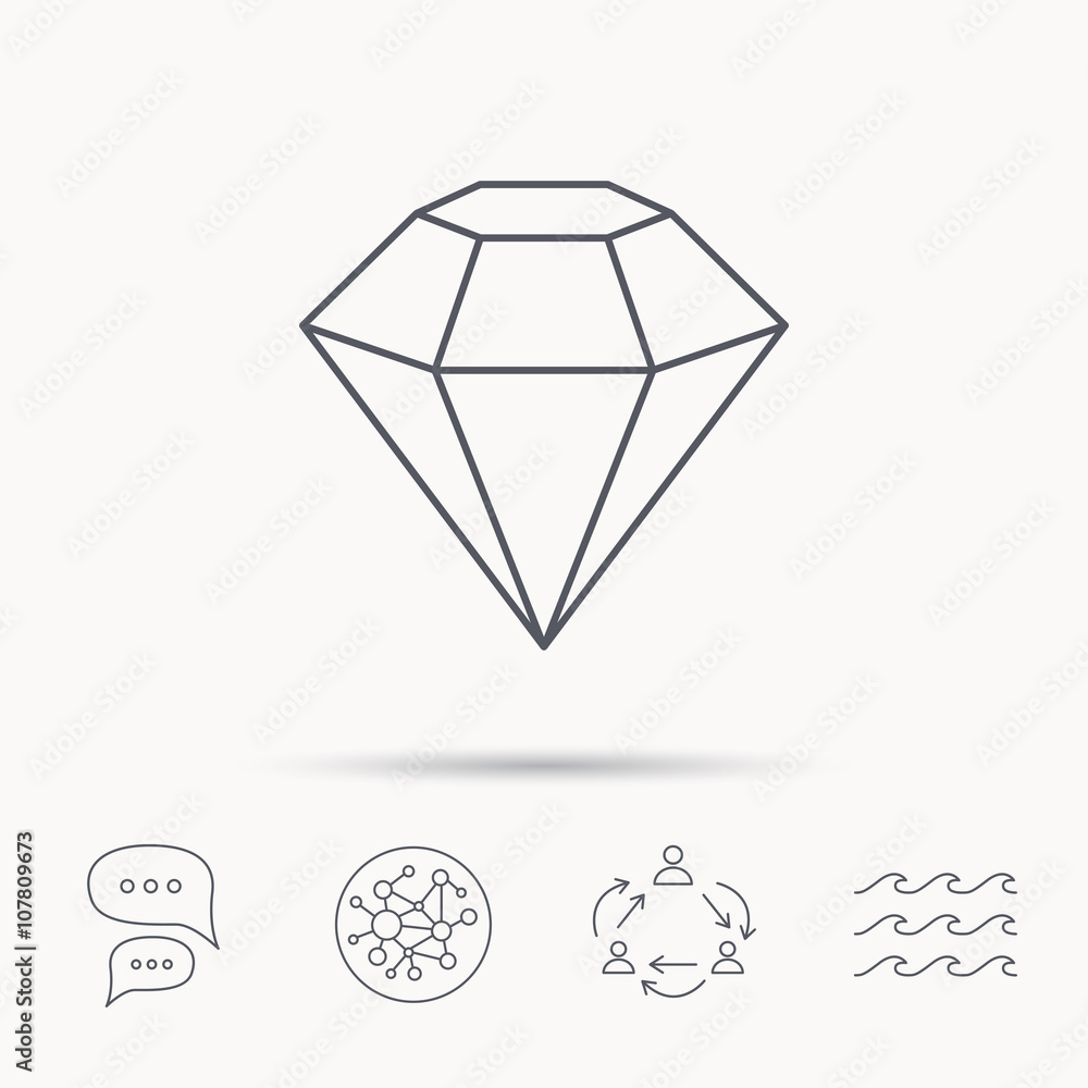 Diamond icon. Brilliant gemstone sign. Diamond icon. Brilliant gemstone sign.