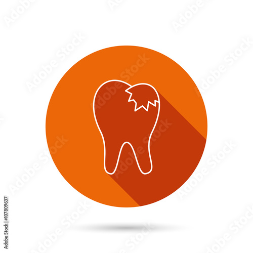 Dental fillings icon. Tooth restoration sign.