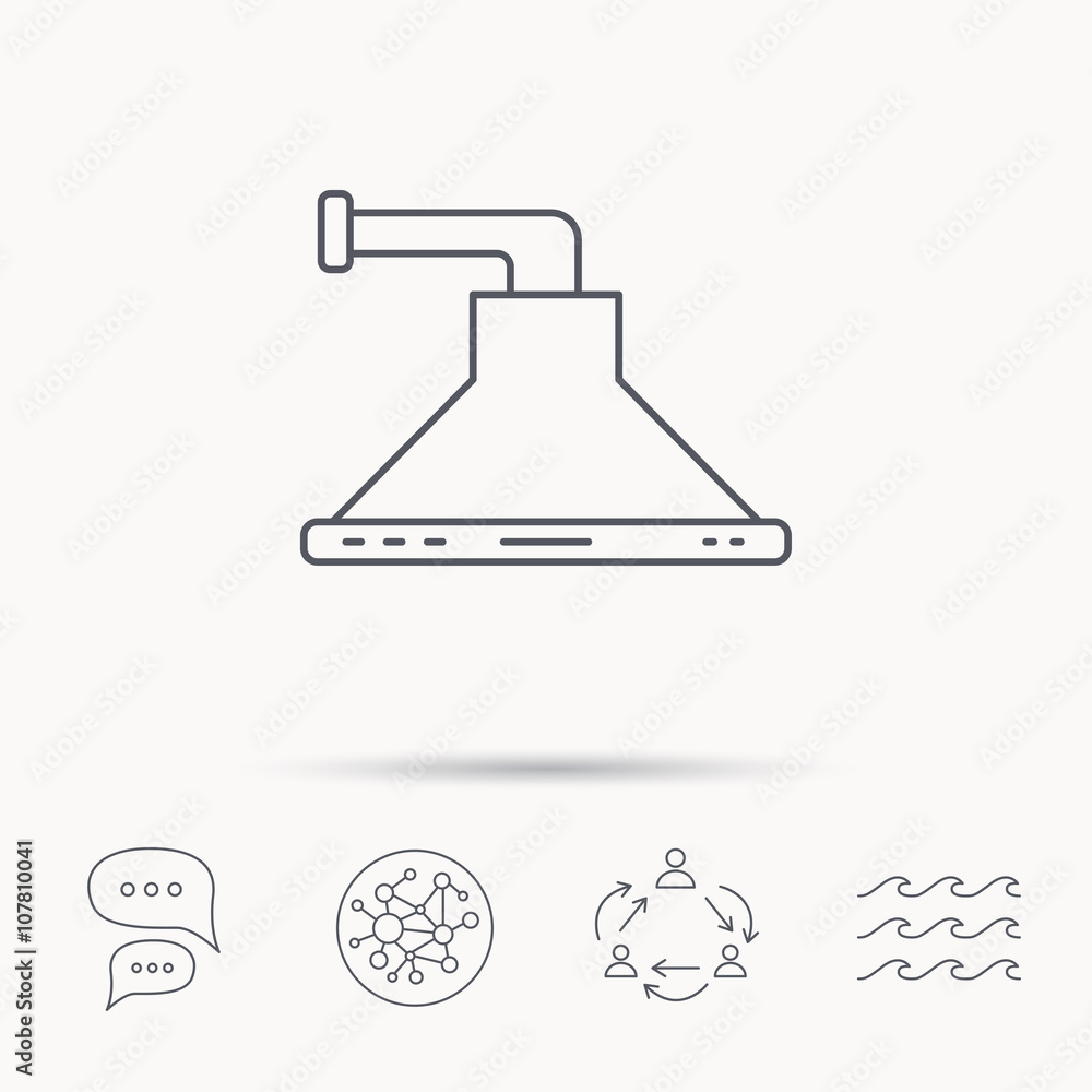 Kitchen hood icon. Kitchenware equipment sign. Kitchen hood icon. Kitchenware equipment sign.