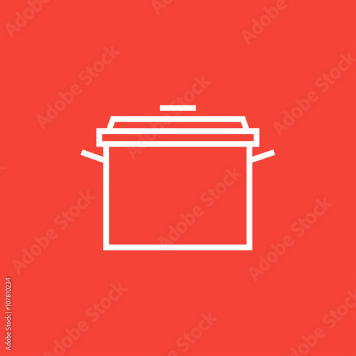 Saucepan line icon.