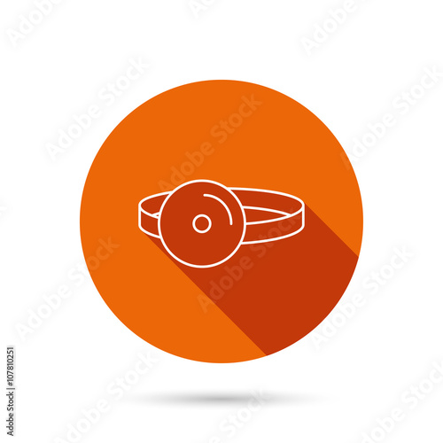 Medical mirror icon. ORL medicine sign.