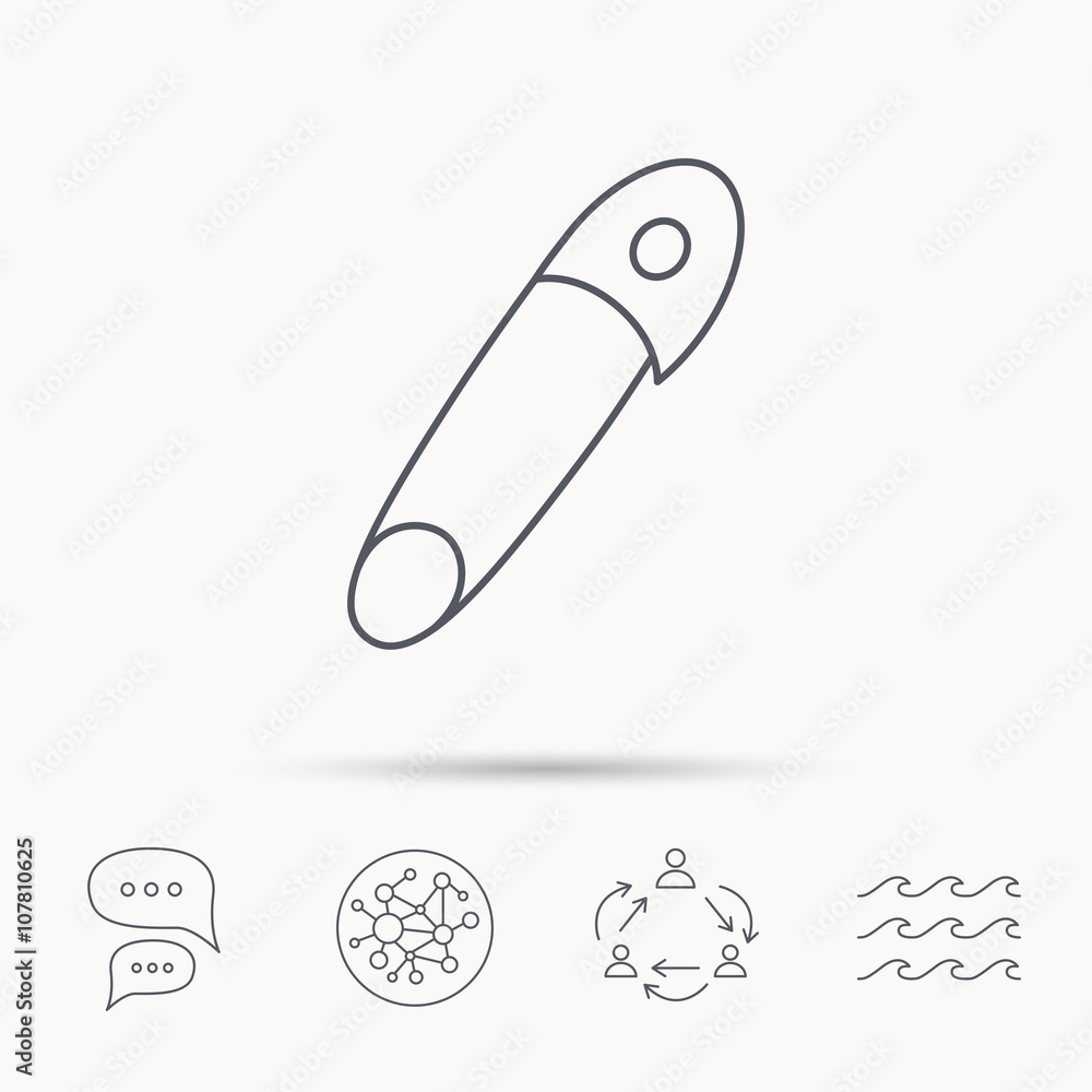 Pin icon. Stationery sign. Pin icon. Stationery sign.