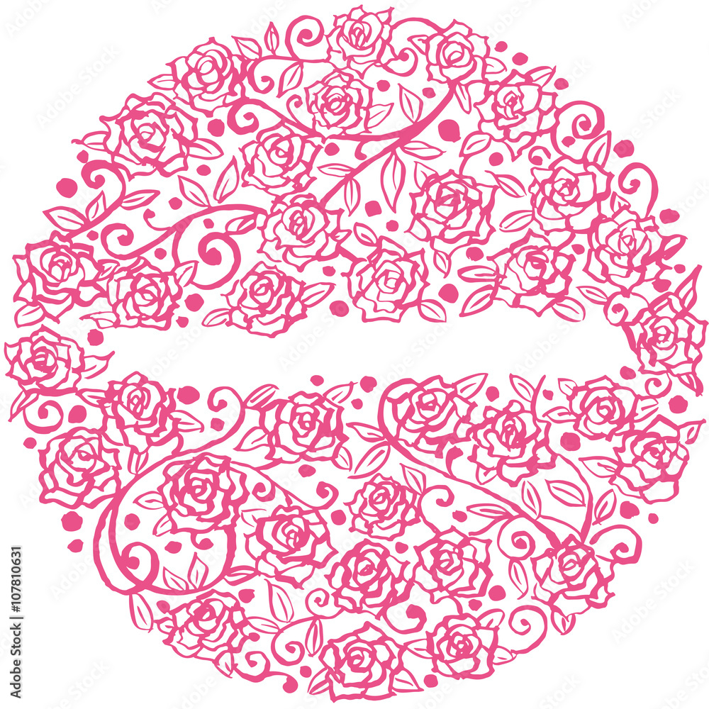 薔薇をつめこんだ円 手書きイラスト 高級感 Stock Vector Adobe Stock 薔薇をつめこんだ円 手書きイラスト 高級感 Stock Vector Adobe Stock
