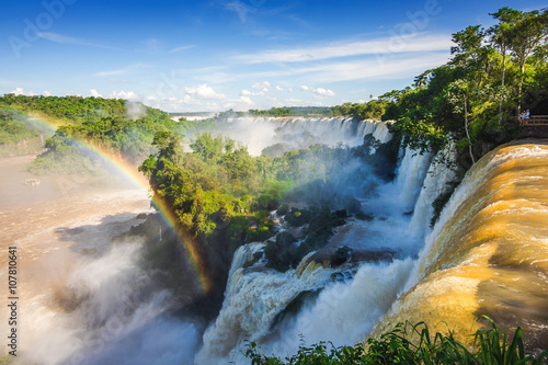 Fotografie Iguazu Falls, on the Border of Argentina and Brazil.
