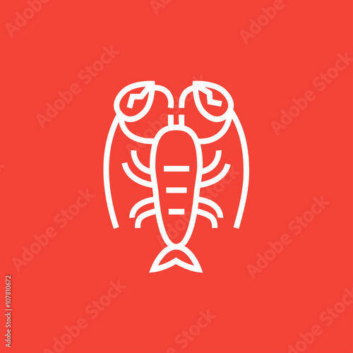 Lobster line icon.