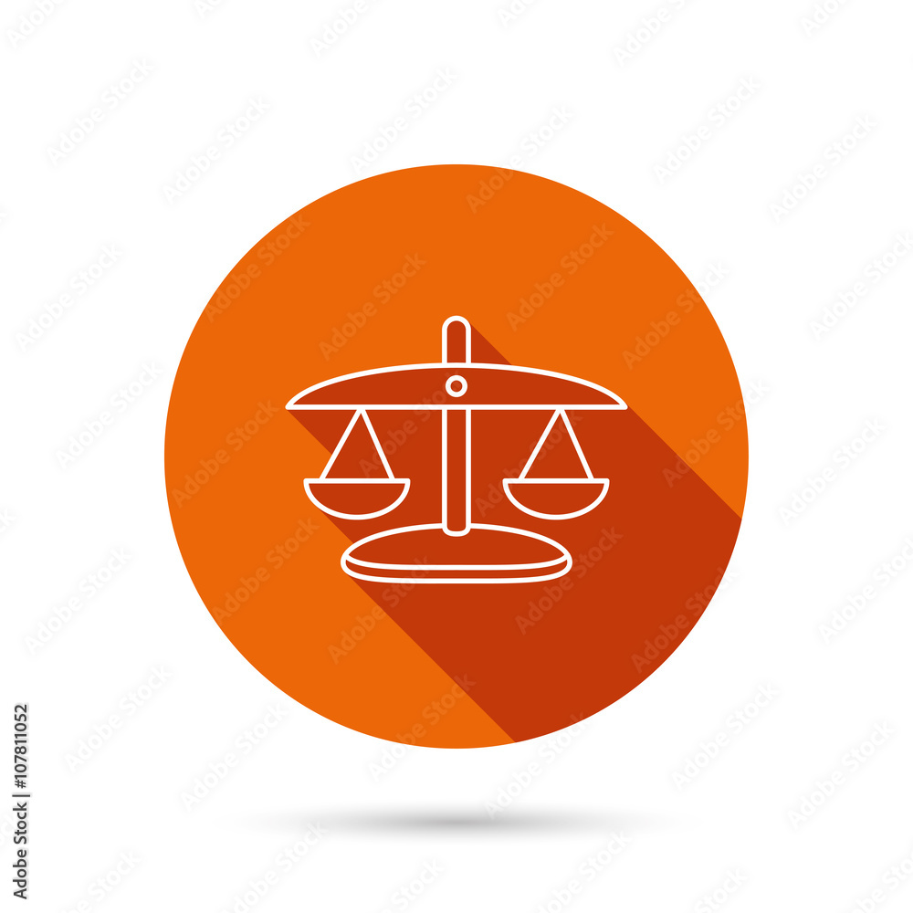 Scales of Justice icon. Law and judge sign. Scales of Justice icon. Law and judge sign.