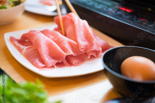 Sukiyaki Fresh Beef pork slices,Japanese Food shabu shabu