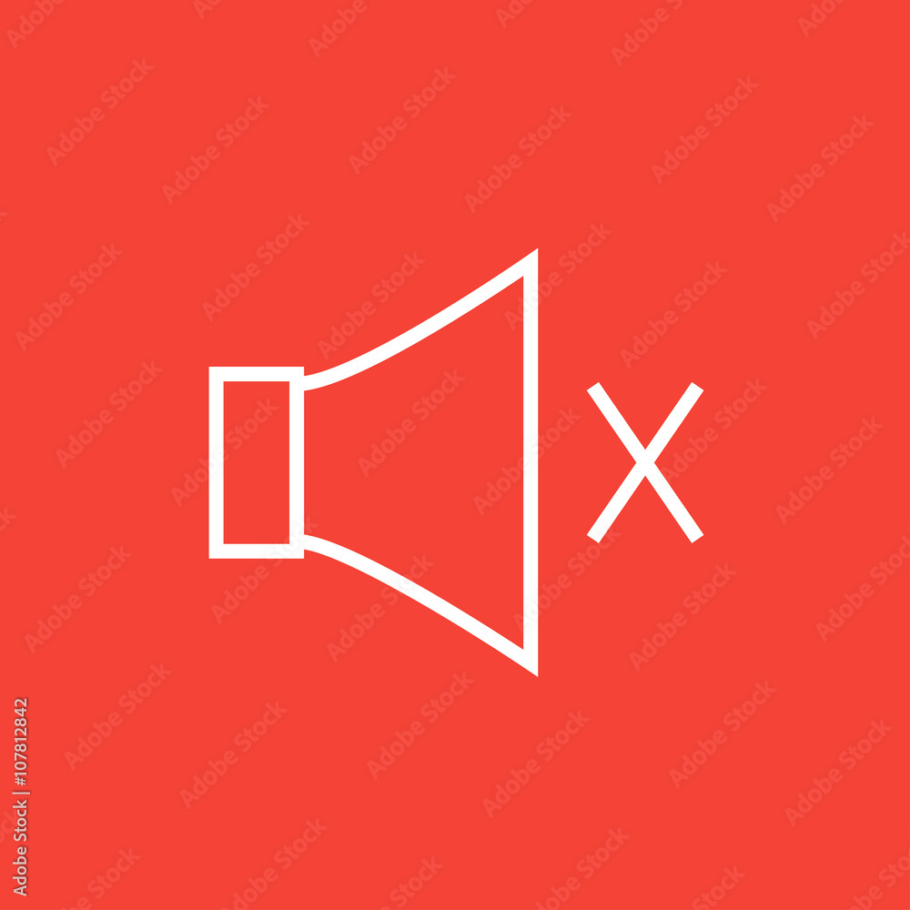 Mute speaker line icon. Mute speaker line icon.