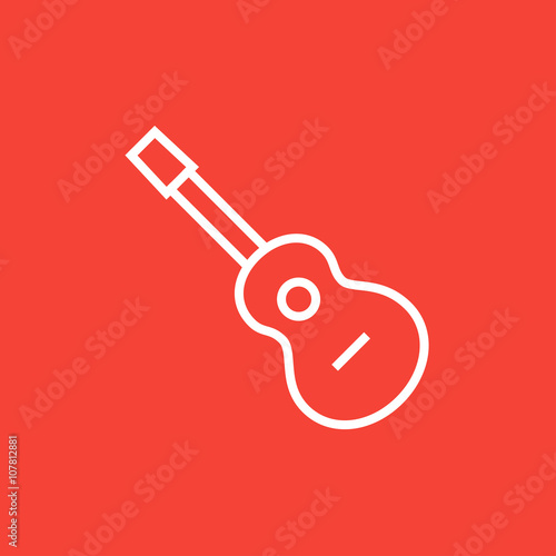 Acoustic guitar line icon.