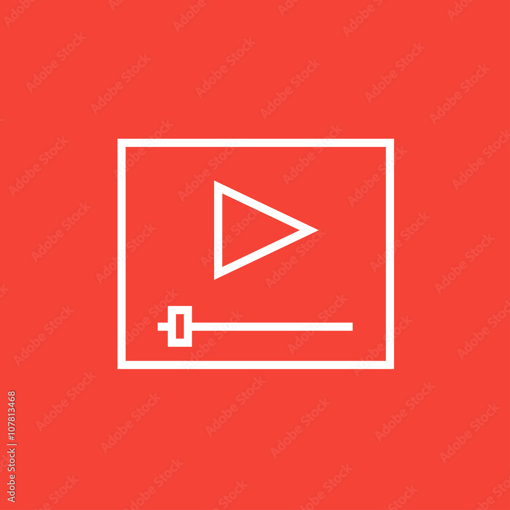 Video player line icon. Video player line icon.