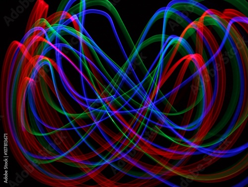 Abstract Light Painting using Colorful Lights