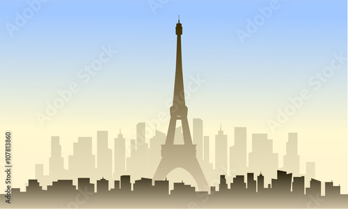 View of france city and eiffel tower © wongsalam77