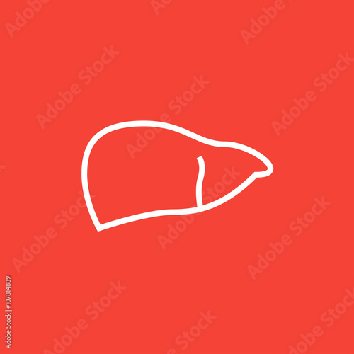 Liver line icon.