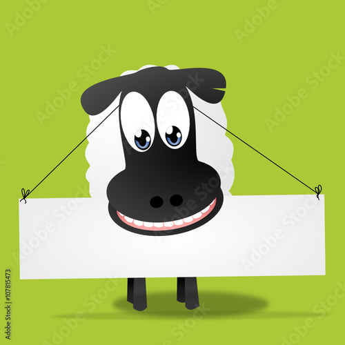 Schaf mit Schild