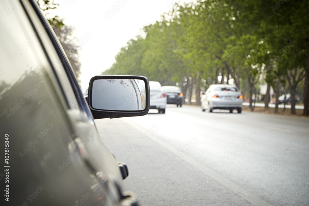 view mirror on a car