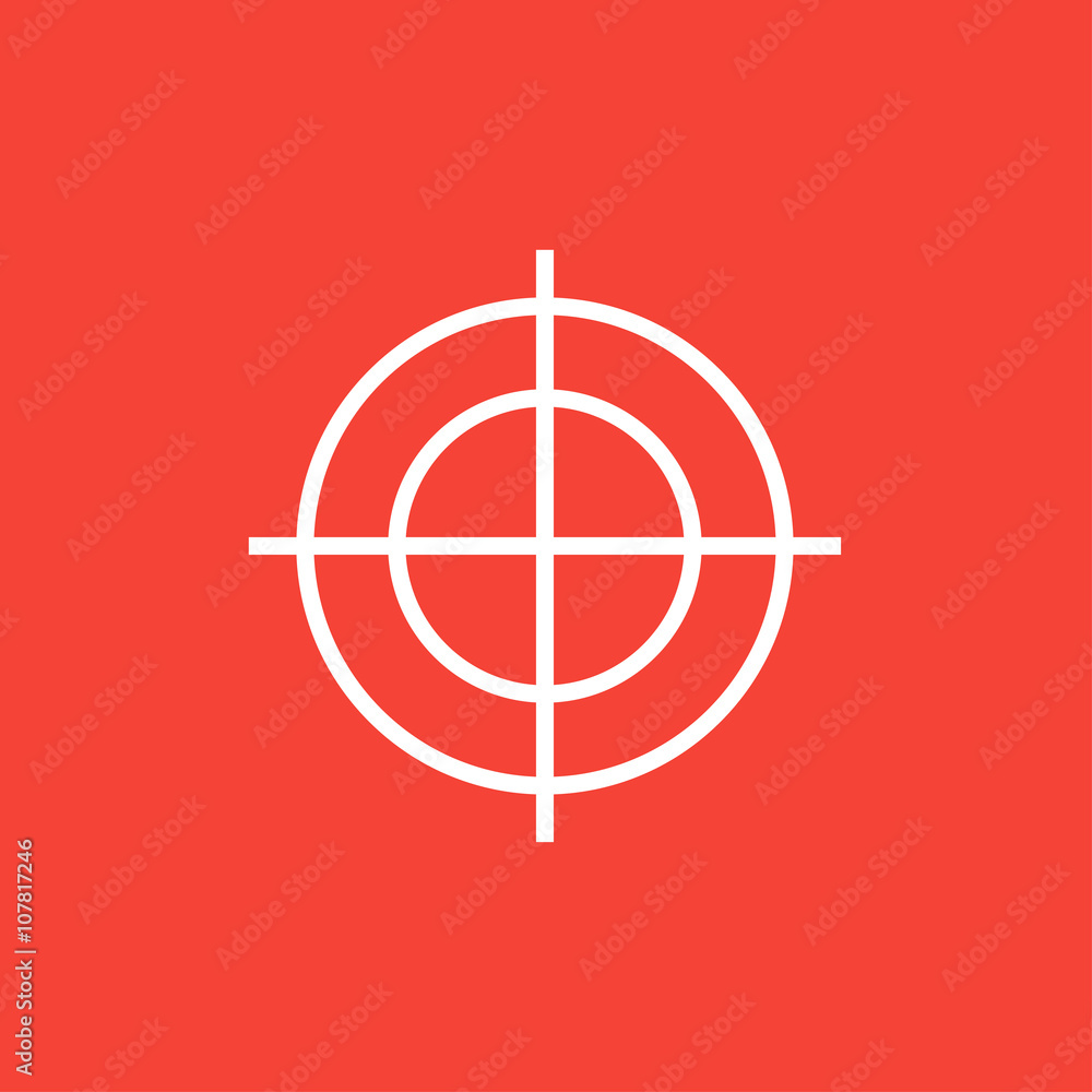 Shooting target line icon. Shooting target line icon.