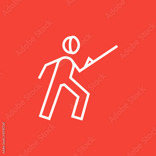 Fencing line icon.
