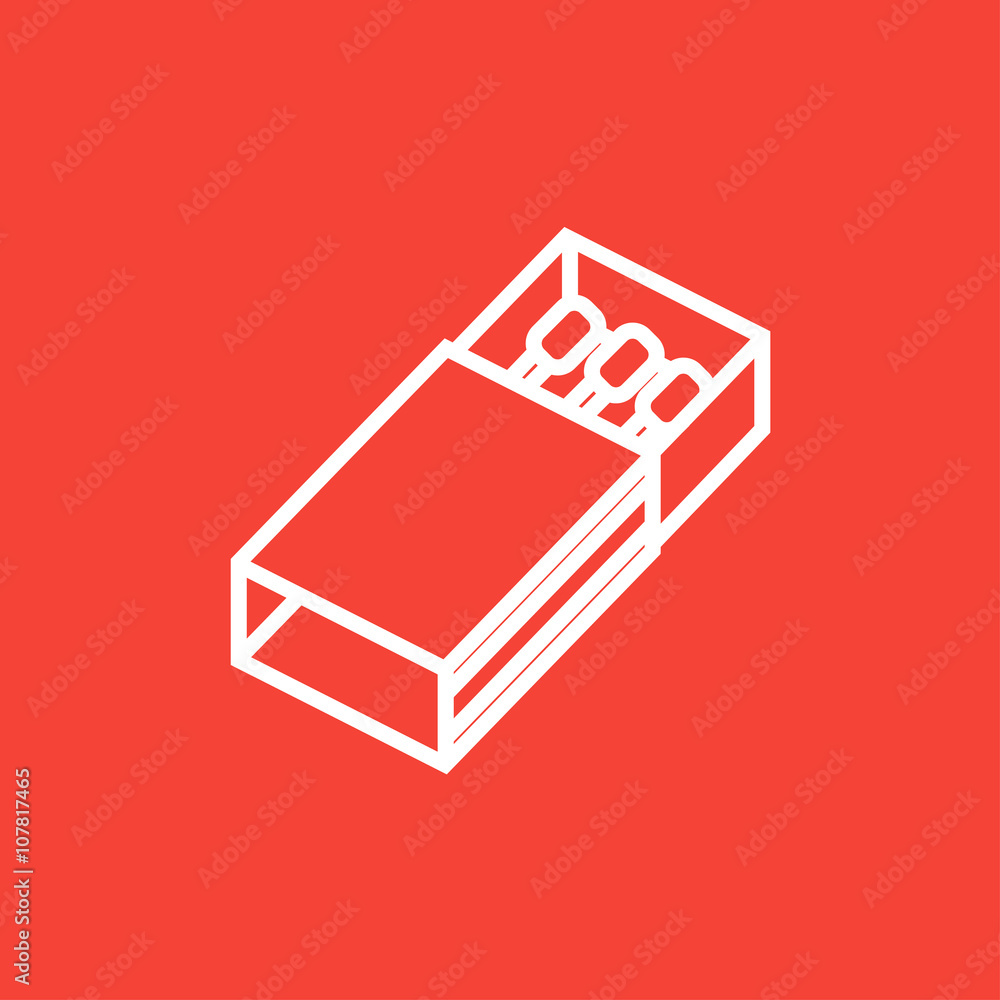 Matchbox line icon. Matchbox line icon.
