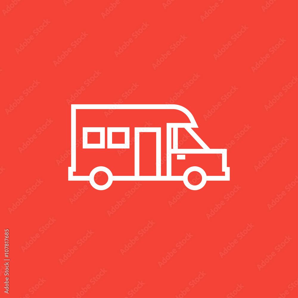 Motorhome line icon. Motorhome line icon.