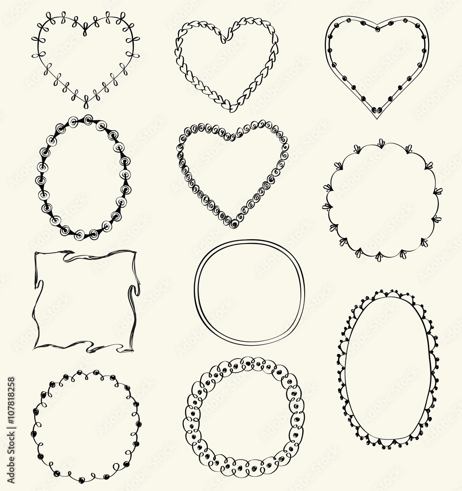 Illustration of Hand-Drawn Doodles and Design Elements.