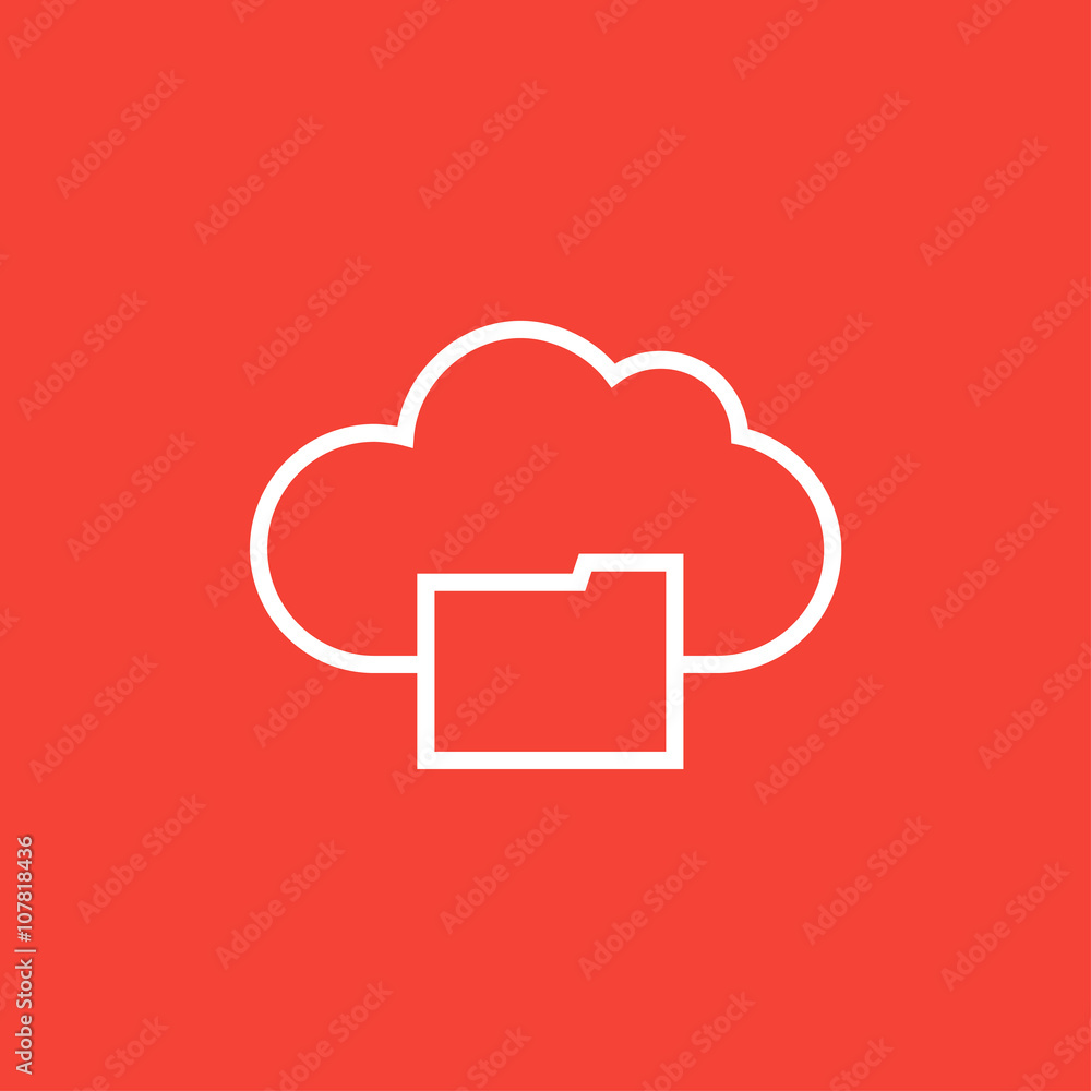 Cloud computing line icon. Cloud computing line icon.