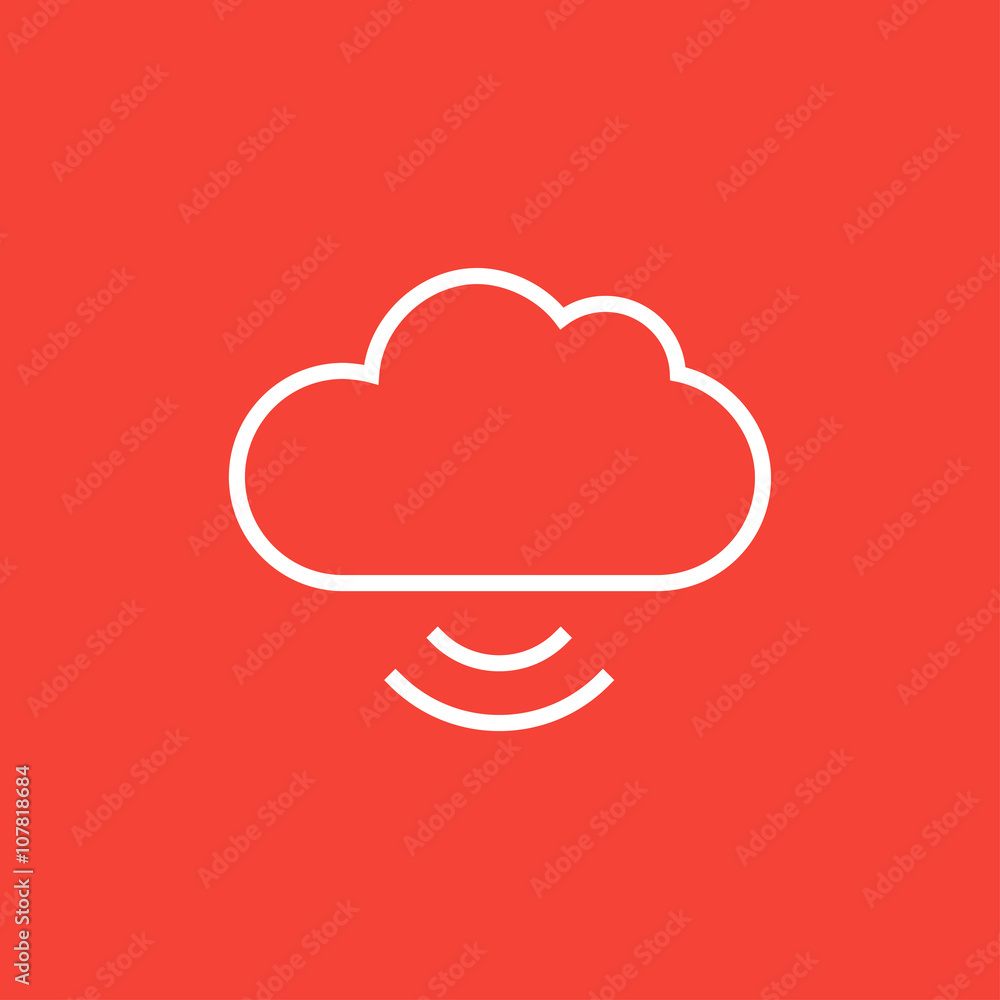 Cloud computing line icon. Cloud computing line icon.