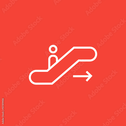 Gangway of plane line icon.