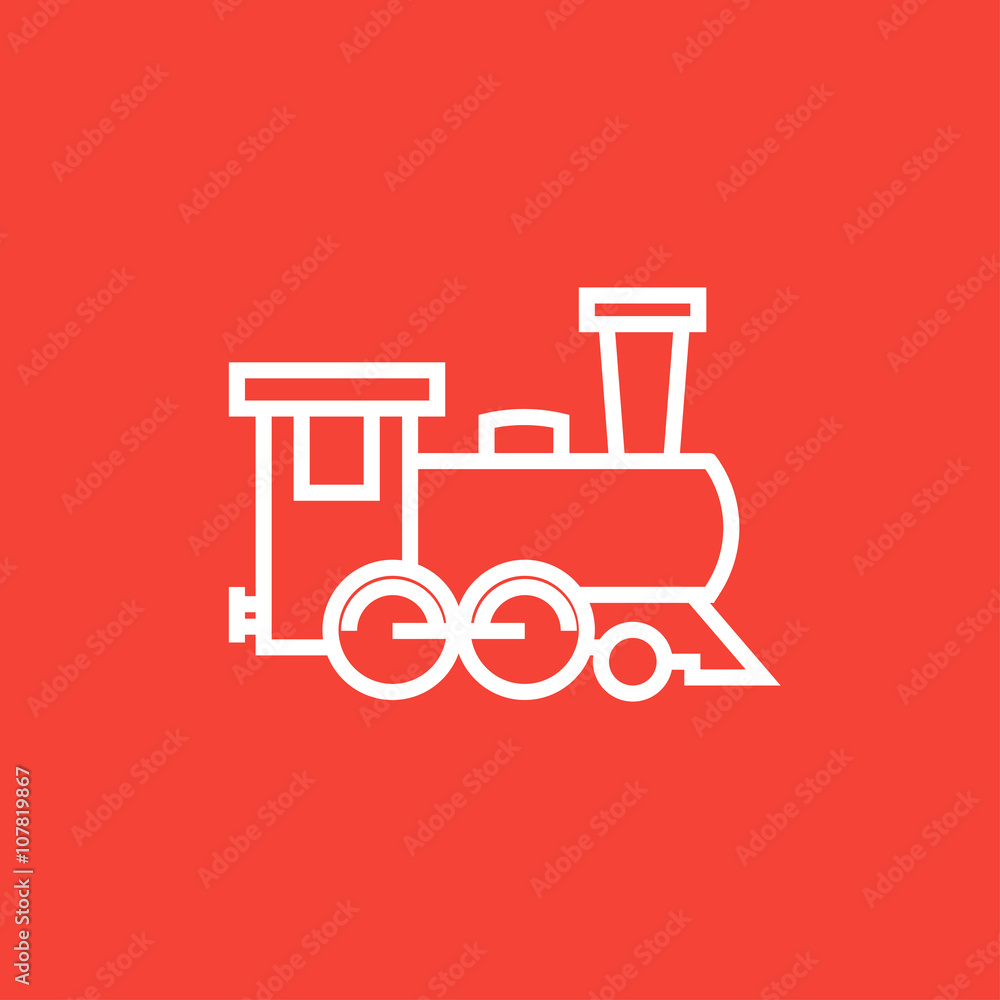 Train line icon. Train line icon.