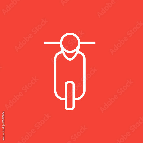 Scooter line icon.