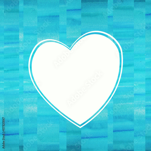 Valentine's Day card. Aquarelle frame. Watercolor.